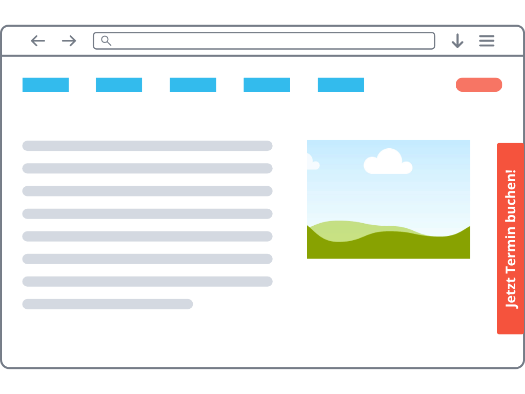 Floating Button auf der Website