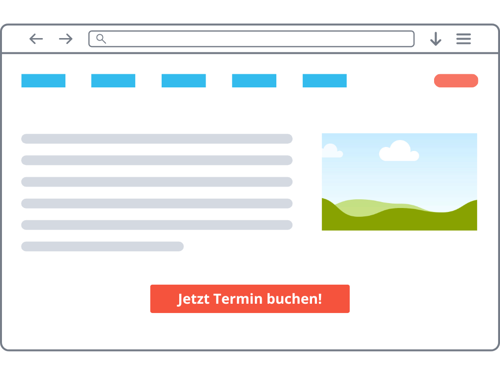 Standardbutton auf der Website