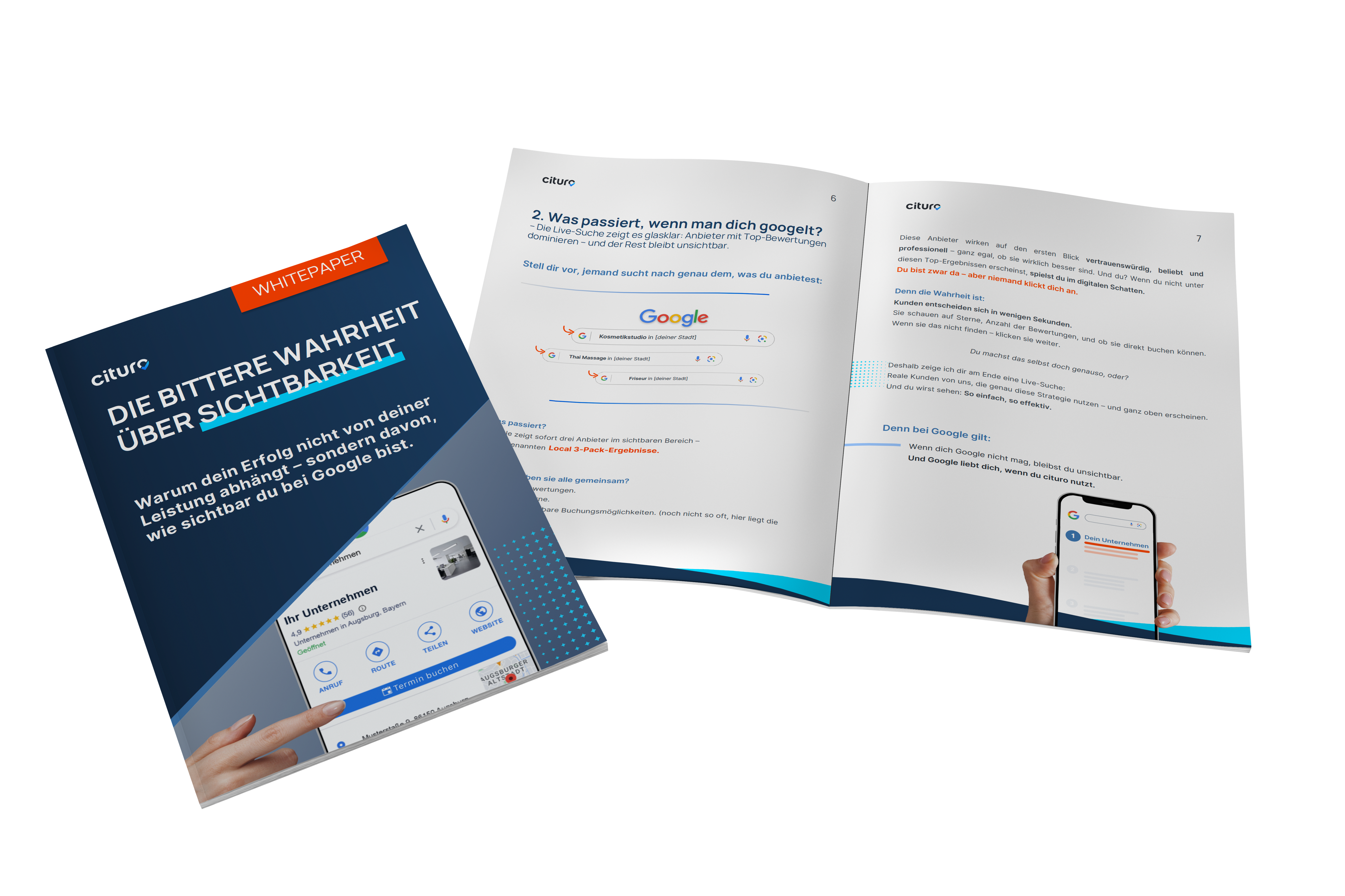 Lächelnde Frau am Handy und Wartelistenfunktion von cituro