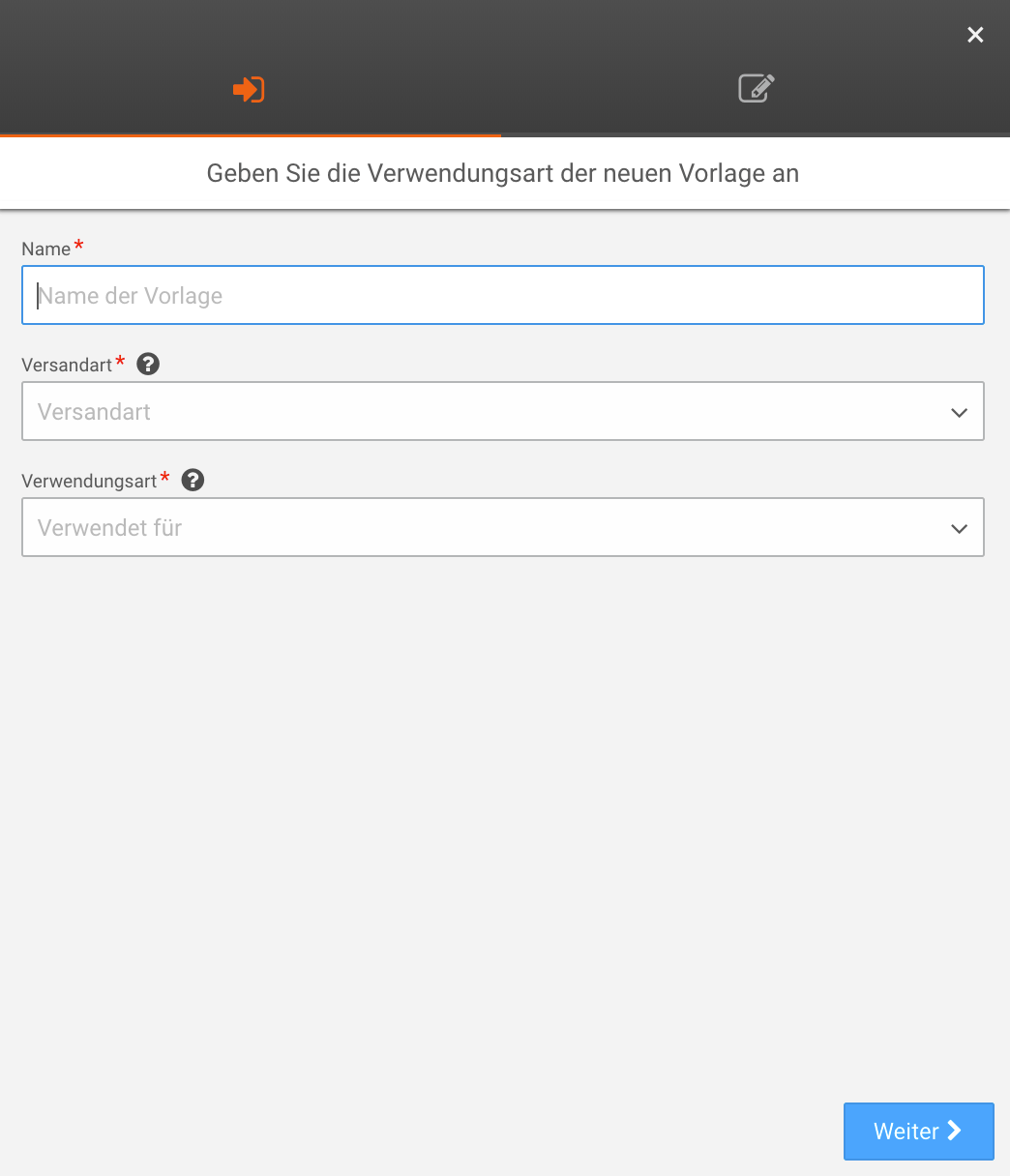Textvorlage erstellen