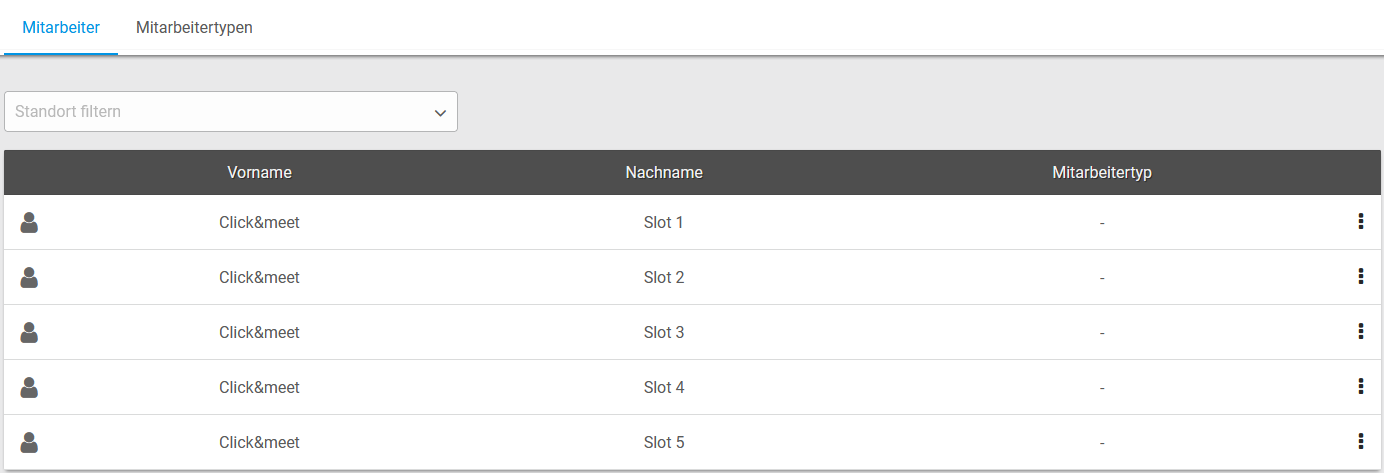 Screenshot_MItarbeiter_Click&Meet Click&Meet Kalender anlegen