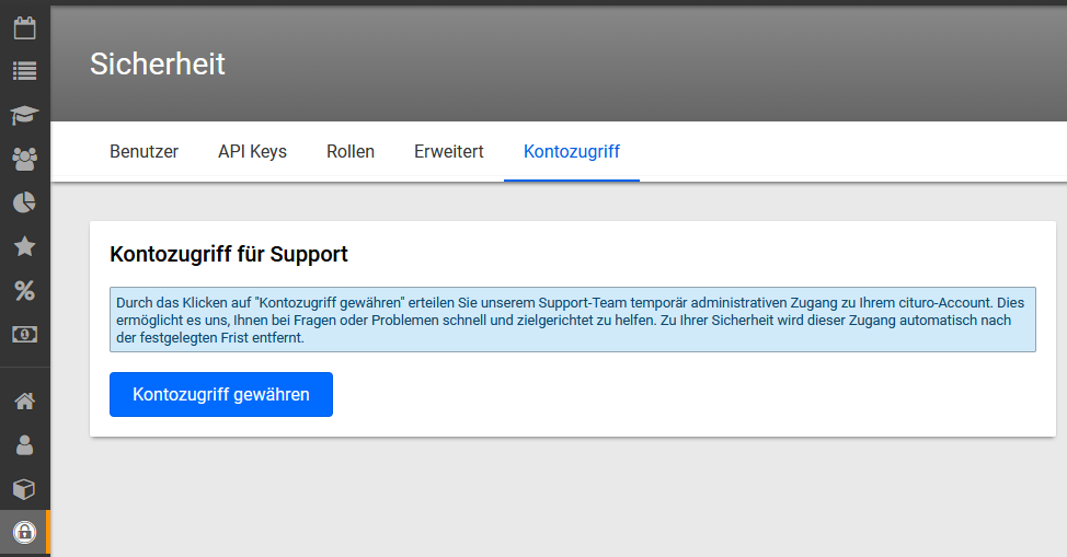 Kontozugriff gewähren