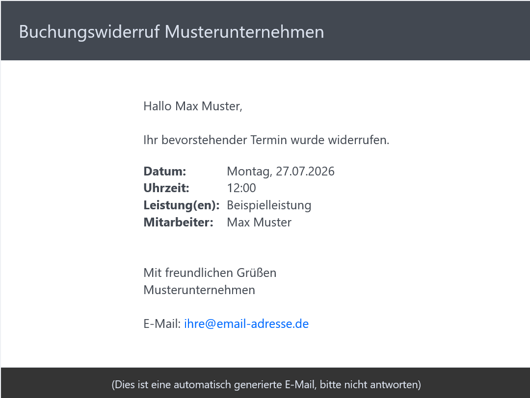 Buchungswiderruf-kunde Buchungswiderruf Kundenansicht