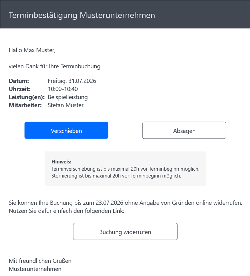 buchungsbestätigung-widerrufbutton Buchungsbestätigung Widerrufbutton